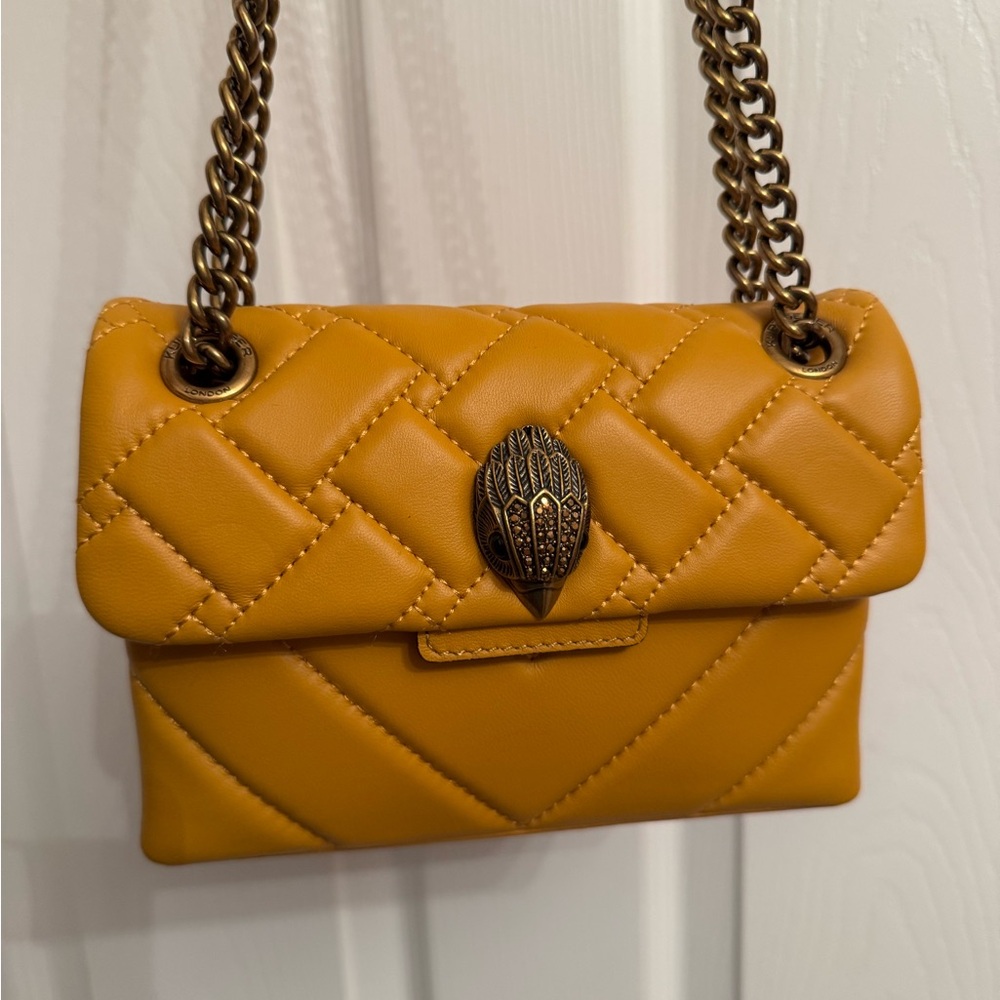 Kurt Geiger mini Kensington mistaré yellow bag - Picture 2 of 4